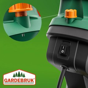 Záhradný štiepkovač na konáre VAVRO, 2400W, 50l, čierna/zelená Gardebruk