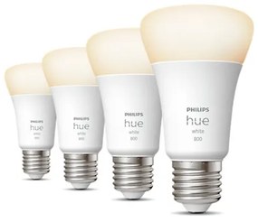 SADA 4x LED Stmievateľná žiarovka Philips Hue WHITE A60 E27/9W/230V 2700K