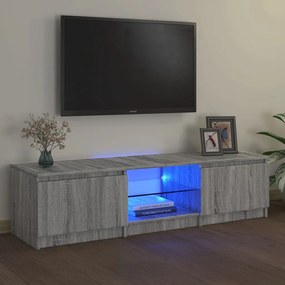 TV skrinka s LED svetlami sivý dub sonoma 140x40x35,5 cm 822682