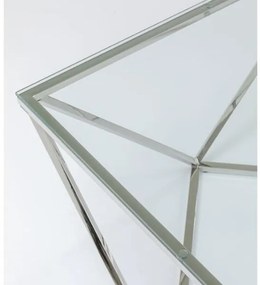 Cristallo konferenčný stolík strieborný 80x80 cm