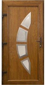Dvere vchodové Zagrzeb D31 90L zlatý dub
