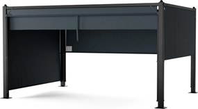 Blumfeldt Pantheon Cortina pergola 3x4 m, odolná voči poveternostným vplyvom, hliník, prášková farba, rolety