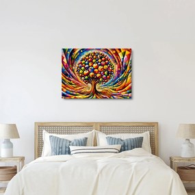 Obraz – Farebný strom s jablkami (70x50 cm)