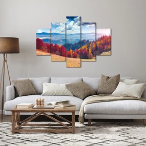 Obraz farebné jesenné krajiny (150x105 cm)