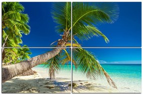 Obraz na plátne - Pláž s palmami 184C (150x100 cm)