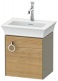 DURAVIT White Tulip závesná skrinka pod umývadielko, 1 dvierka, pánty vpravo, 384 x 298 x 410 mm, dub prírodný masív/kameňovo šedá vysoký lesk, WT4250RH5H2