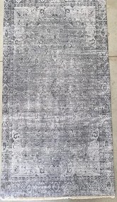 HU Sivý orientálny koberec Banco 1003-GREY Rozmer: 60x110 cm