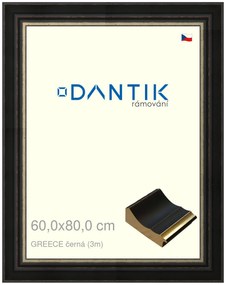 DANTIK rám na obraz 60x80 | GREECE černá (Plexi Čiré)