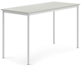 Stôl BORÅS, 1600x700x900 mm, laminát - šedá, biela