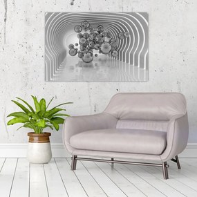 Obraz - Čiernobiele bubliny (90x60 cm)