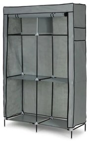 Textilná skriňa s policami a závesnou tyčou