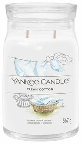 Yankee Candle vonná sviečka Signature v skle veľká Clean Cotton, 567 g