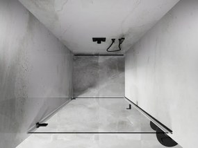 Mexen, Mexen Lunar-B ľavé otočné sprchové dvere 65 cm, transparentné, pištoľový kov - 832-065-000-95-00-L