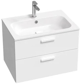 Kúpeľňová skrinka pod umývadlo Ravak Chrome II 70x50x49 cm biely lesk X000001777