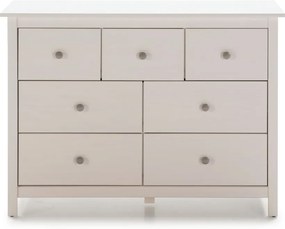 Biela nízka komoda z borovicového dreva 110x80 cm Berna – Marckeric