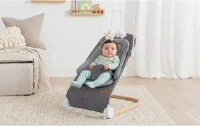 Detské hojdacie kreslo Moon 50 sivé