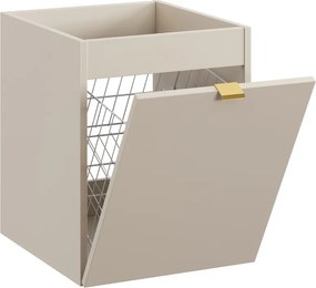 Závěsná skříňka Dalia Cashmere Nature Magic s košem na prádlo, deskou a umyvadlem 100 cm kašmírová/dub cremona