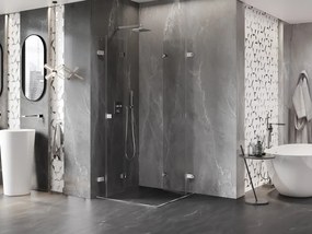 Mexen Lunar-F Duo, skladací sprchový kút 95 x 95 cm, 6mm číre sklo, chrómový profil, 836-095L-095P-01-00