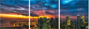 Obraz - Urban (s hodinami) (90x30 cm)