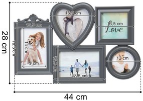 Fotorámeček CORAZON 5 fotografi šedý