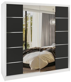 Šatníková skriňa SERENITY 200 cm čierny mat ME SERENITY SZP5/0/W/B/0/HIAL