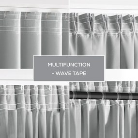 Svetlosivý zatemňovací termo záves 140x270 cm Pleat – Restilo