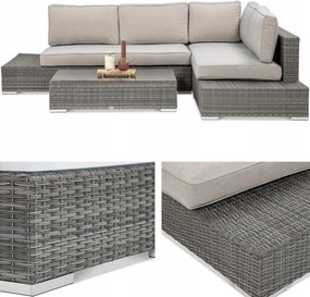 Sada záhradného nábytku Technorattan Verona veľký rohový stolík na terasu