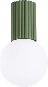 Stropné svietidlo Halo, 1x biele sklenené tienidlo, og