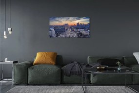 Obraz na plátne Varšava mrakodrapy Sunset 120x60 cm