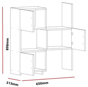 Kúpeľňová skrinka ANNA 65 cm biela