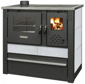 Sporák na tuhé palivo Panonia, 10,5 kW, biely, ľavý vývod