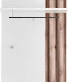 XXXLutz VEŠIAKOVÝ PANEL, biela, farba duba, 90/112/30 cm Voleo - Vešiakové steny - 000196014604