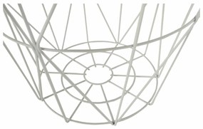 Okrúhly príručný stolík Enplo - mramor / biela