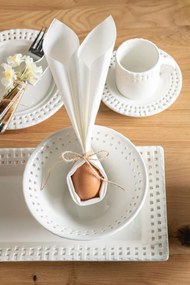 Biely keramický servírovací podnos Hella White - 32*17*3 cm