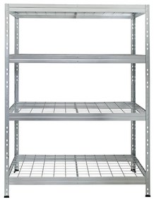 Bezskrutkový kovový regál RIVET so sieťovou drôtenou policou