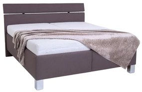 Čalúnená posteľ ALIS 180×200 cm s matracom a úložným priestorom, hnedá