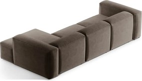 Hnedá rohová pohovka (pravý roh/s leňoškou) Bergamo – Cosmopolitan Design