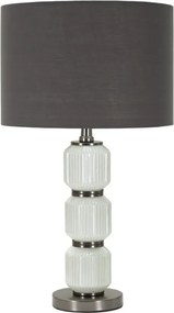 Stolná lampa Jasná Trojka 57 cm šedo-biela