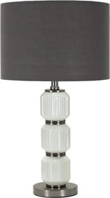 Stolná lampa Jasná Trojka 57 cm šedo-biela