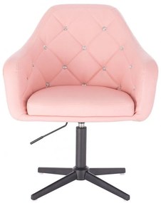 LuxuryForm DESIGN Kreslo ROMA na čiernom kríži - ružové
