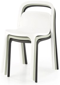 Biela plastová stolička K490