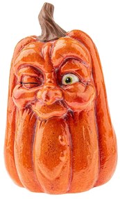 Jesenná dekorácia Tekvica s tvárou, 20 x 32 cm, magnesium