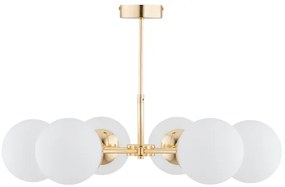Luster na tyči FOTON  6xE14/40W/230V zlatá/biela