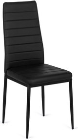 Koženková jedálenská stolička NARIS, čierna