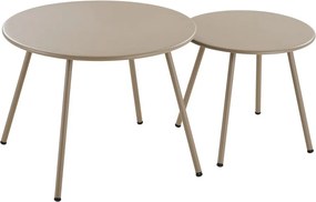 Béžová čalúnená záhradná lounge súprava pre 4 osoby Nilo – House Nordic