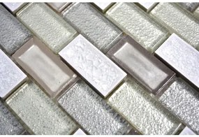 Sklenená mozaika ICE u BR.21 30x30 cm biela
