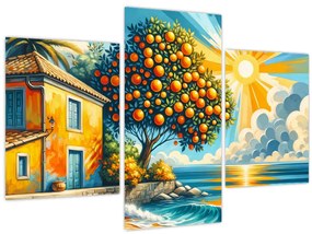 Obraz - Dom s pomarančmi I. (90x60 cm)
