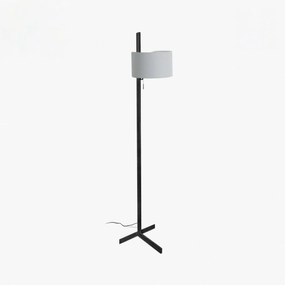 Stojacia lampa Faro Stand Up, čierna/sivá, 175 cm, hliník/textil, E27