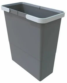 Odpadkový kôš s rukoväťami II 12 l, sivá