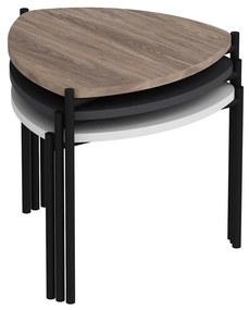 Odkladací stolík Lenny Multicolor, 3 ks